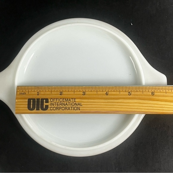 vintage pyrex lid brown white 20-c5 tab handles casserole lid replacement - Picture 4 of 8